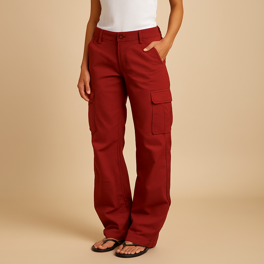 Women’s cargo pants Harper with straight-leg fit, functional pockets, and versatile design for casual and adventurous outfits.