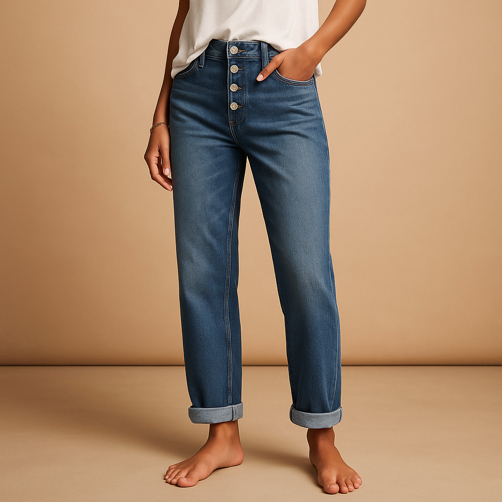 Casual high-waisted loose fit jeans for women | Sophie