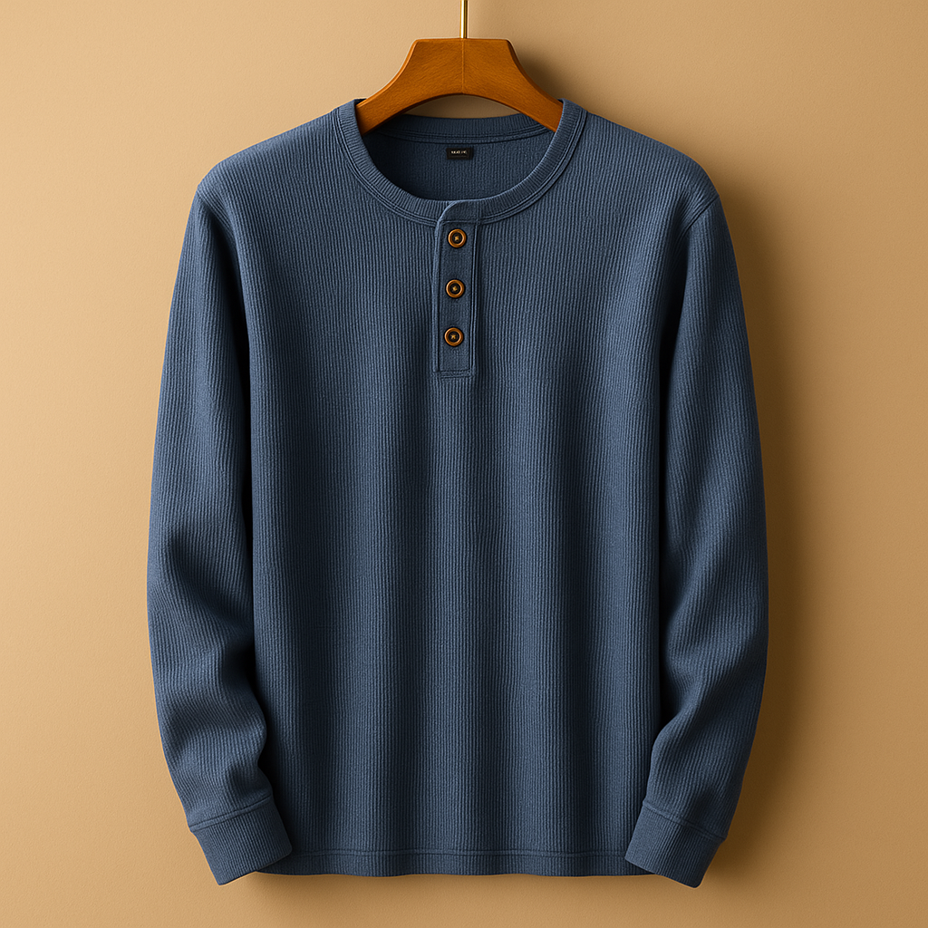 Men’s casual long sleeve shirt with a relaxed fit, available in neutral and seasonal colors, perfect for daily wear and casual occasions.