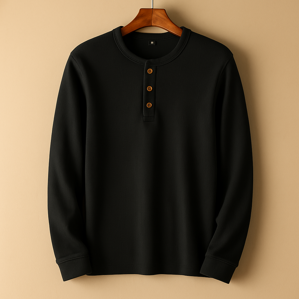 Men’s casual long sleeve shirt with a relaxed fit, available in neutral and seasonal colors, perfect for daily wear and casual occasions.
