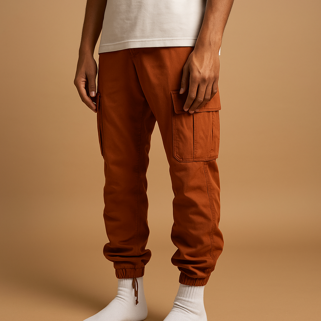 Men’s classic cargo pants with regular fit and multiple utility pockets, perfect for work, travel, or casual everyday wear.