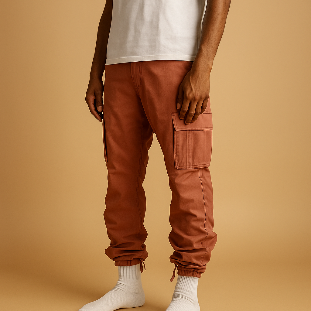 Men’s classic cargo pants with regular fit and multiple utility pockets, perfect for work, travel, or casual everyday wear.
