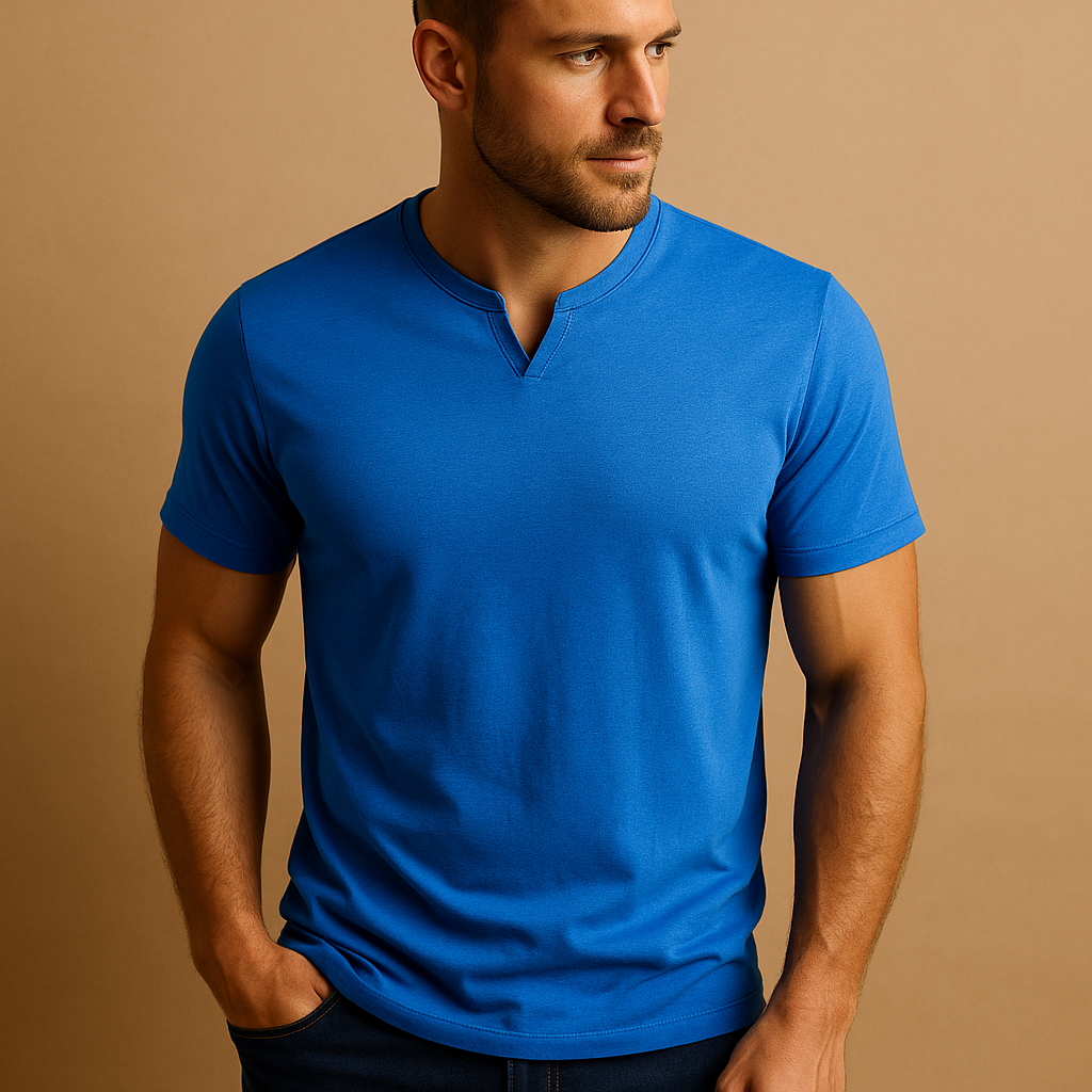 Classic cotton T-shirt for men with soft breathable fabric and regular fit, ideal for casual wear and everyday comfort.