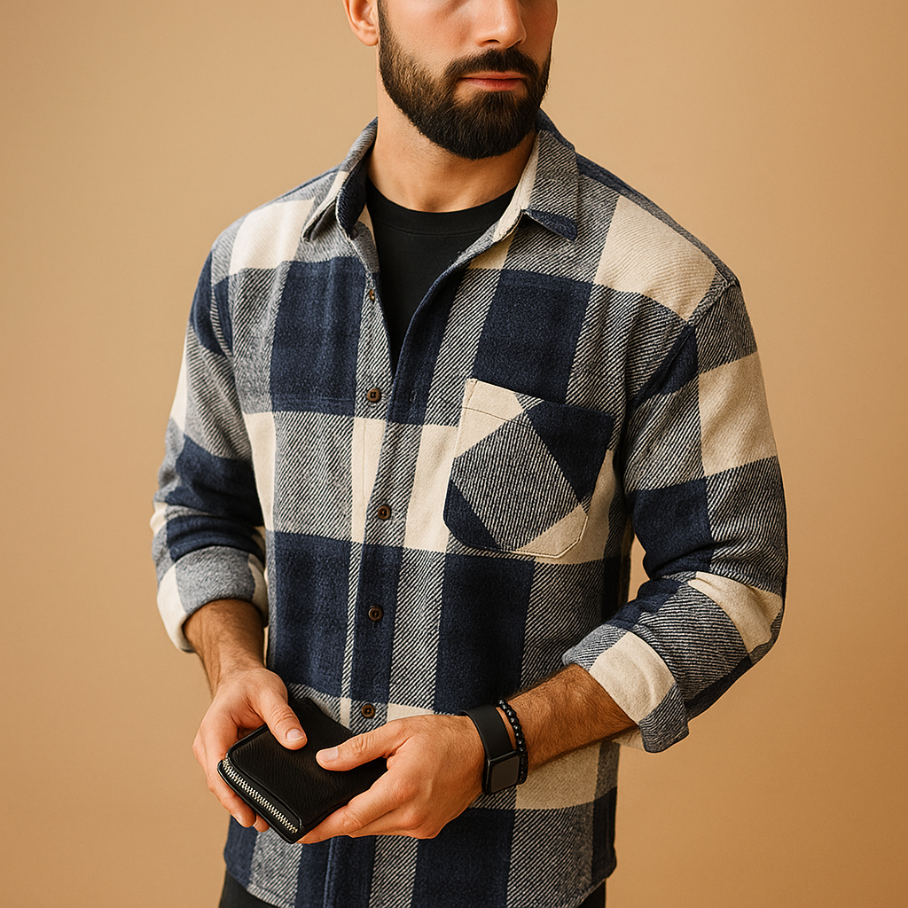 Men’s classic long sleeve shirt in solid colors, featuring a breathable lightweight design, perfect for work, leisure, or formal occasions.