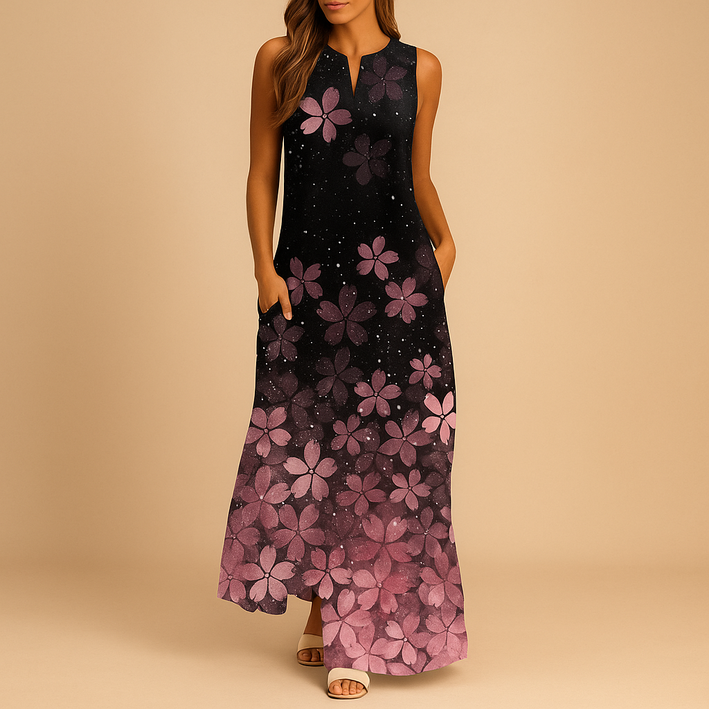 Colorful summer dress for women with lightweight breathable fabric and bold print, perfect for casual days, parties, and vacations.