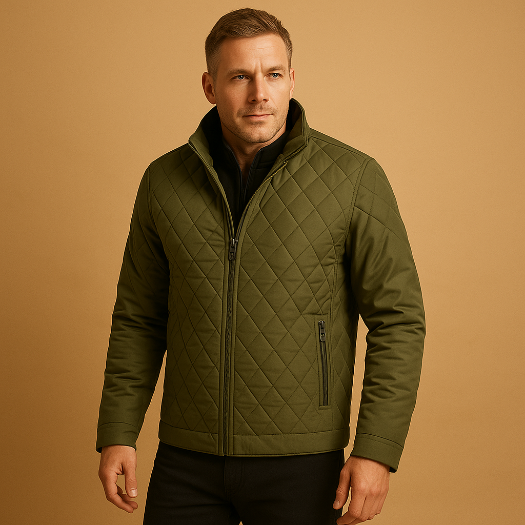 Men’s elegant insulated winter coat with timeless design, ideal for casual and formal occasions during cold weather.