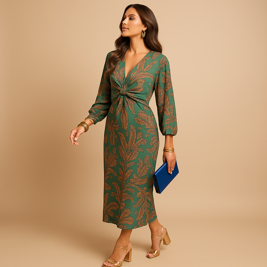 Women’s elegant timeless dress with flattering silhouette and classic design, perfect for formal events, daily wear, and all seasons.