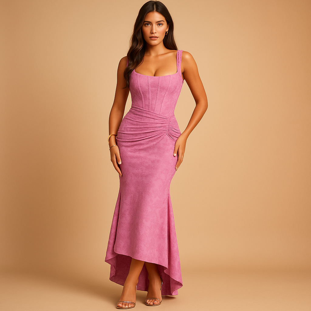 Women’s floral midi dress with flowy fit and lightweight fabric, perfect for summer brunches, garden parties, and casual outings.