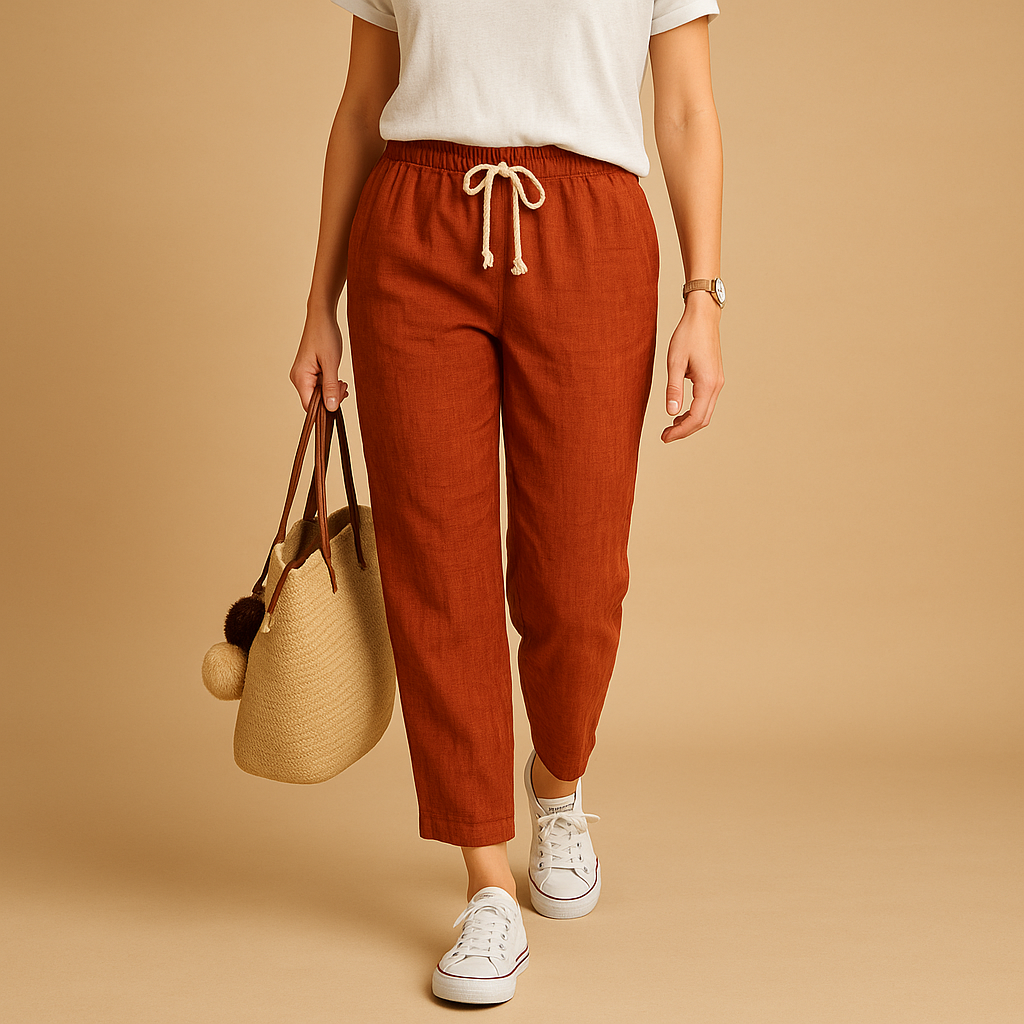 Women’s lightweight casual pants with breathable fabric and flexible fit, perfect for spring, casual wear, and active days.