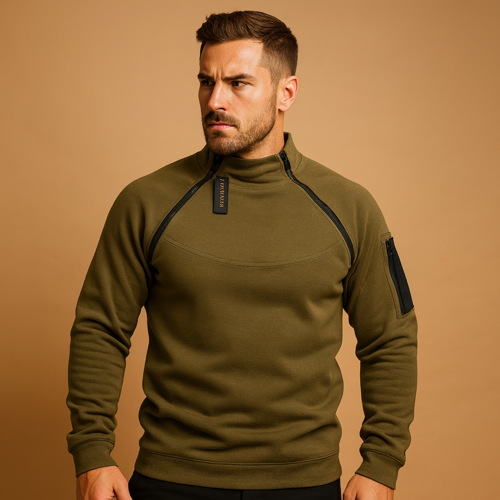Men’s lightweight crew neck sweater made from soft, flexible fabric, minimalist, timeless, and perfect for everyday wear.