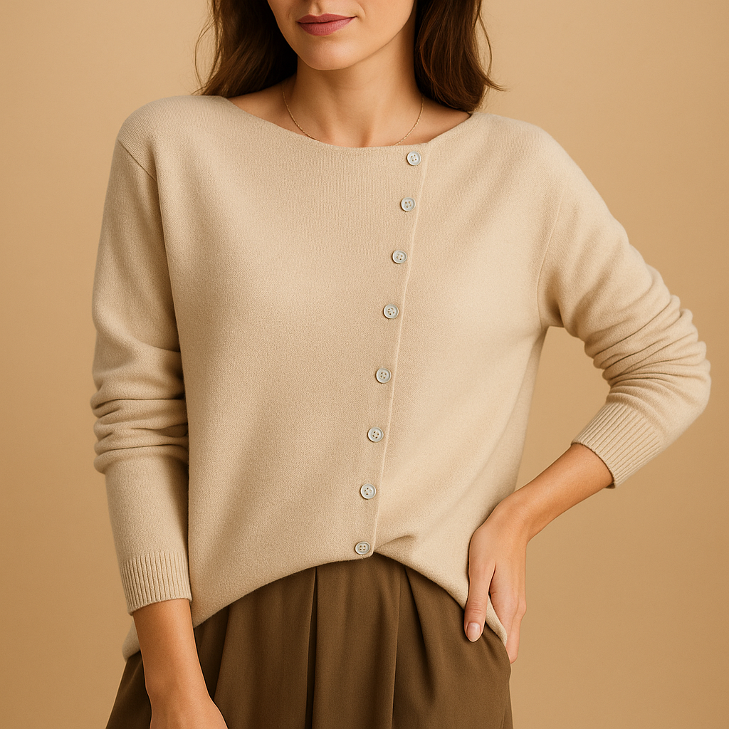 Women’s lightweight round neck sweater in breathable knit fabric with long sleeves, available in classic versatile colors for all-day comfort.