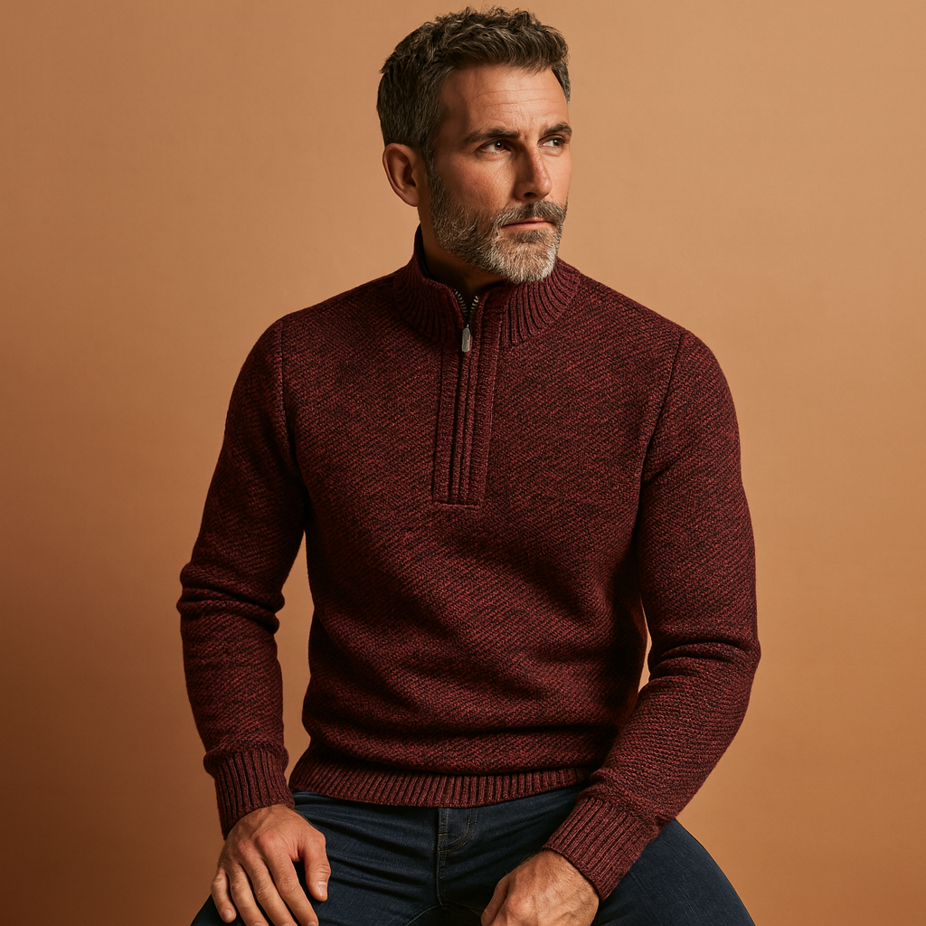 Men’s lightweight stylish sweater, breathable, elegant, and ideal for autumn, winter, or business casual outfits.