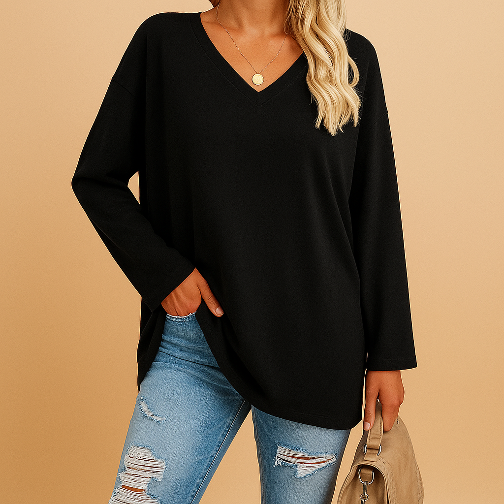 Women’s lightweight round-neck summer top with short sleeves and loose fit, perfect for warm days and casual outfits.