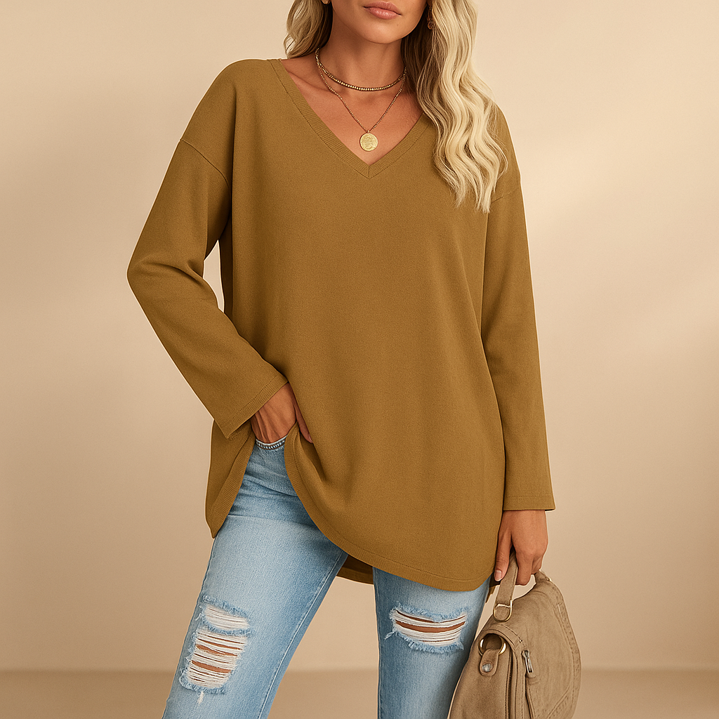 Women’s lightweight round-neck summer top with short sleeves and loose fit, perfect for warm days and casual outfits.