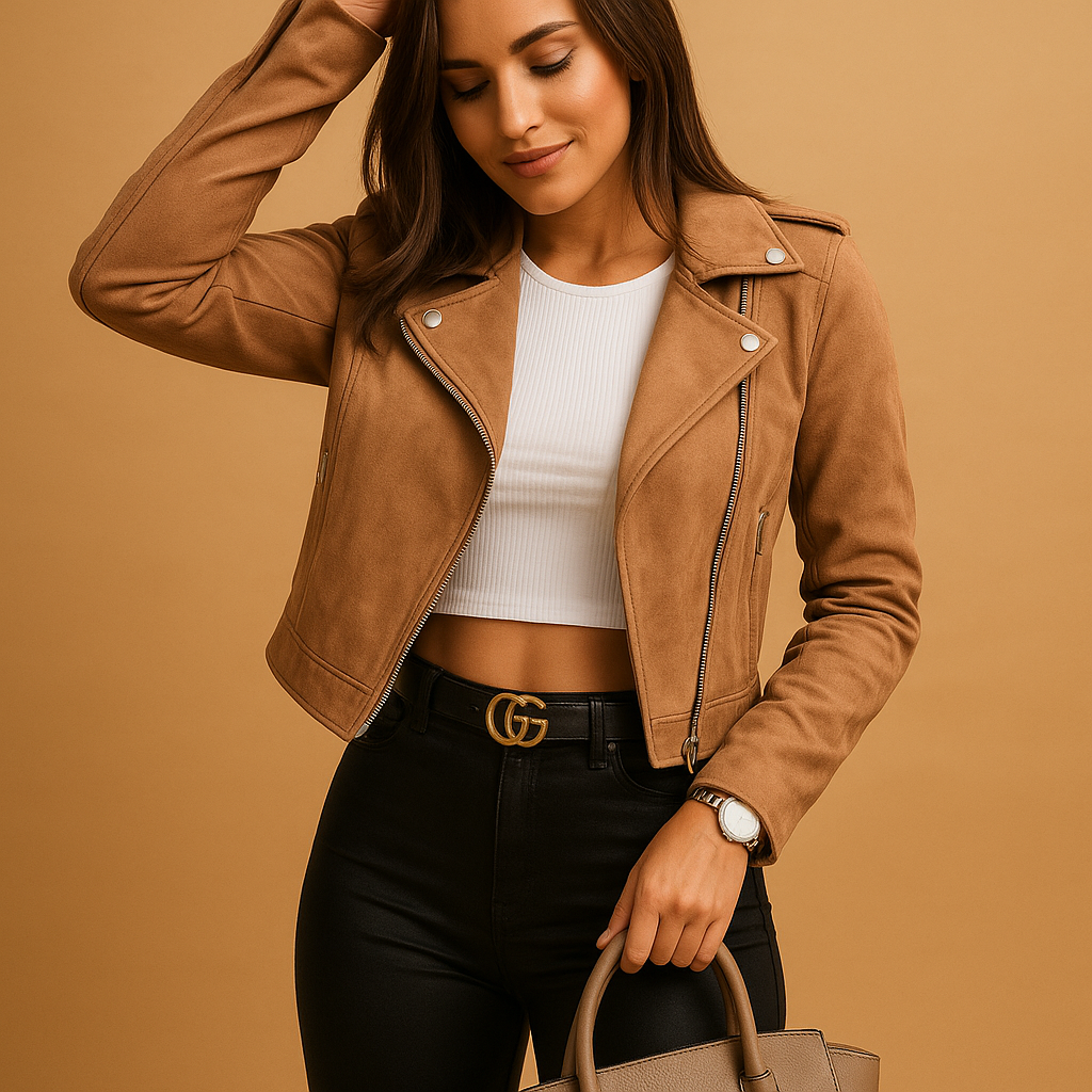 Women’s lightweight tailored jacket with zip closure, stand-up collar, and breathable fabric. Perfect for both formal and casual wear.