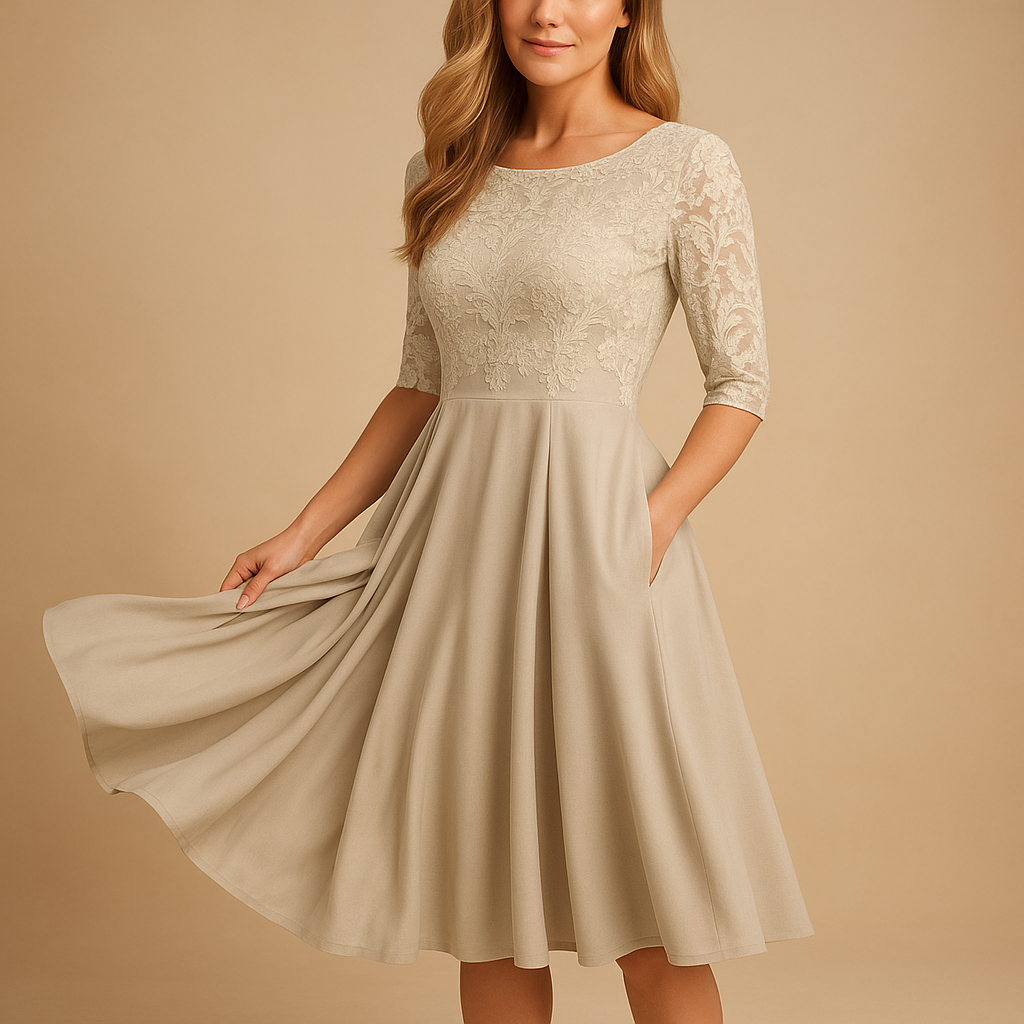 Long summer maxi dress for women with short sleeves and flowing fit, perfect for beach days, vacations, and summer weddings.