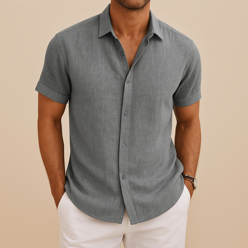 Modern casual shirt for men with tailored fit and classic design, perfect for casual days, weekends, and semi-formal occasions.