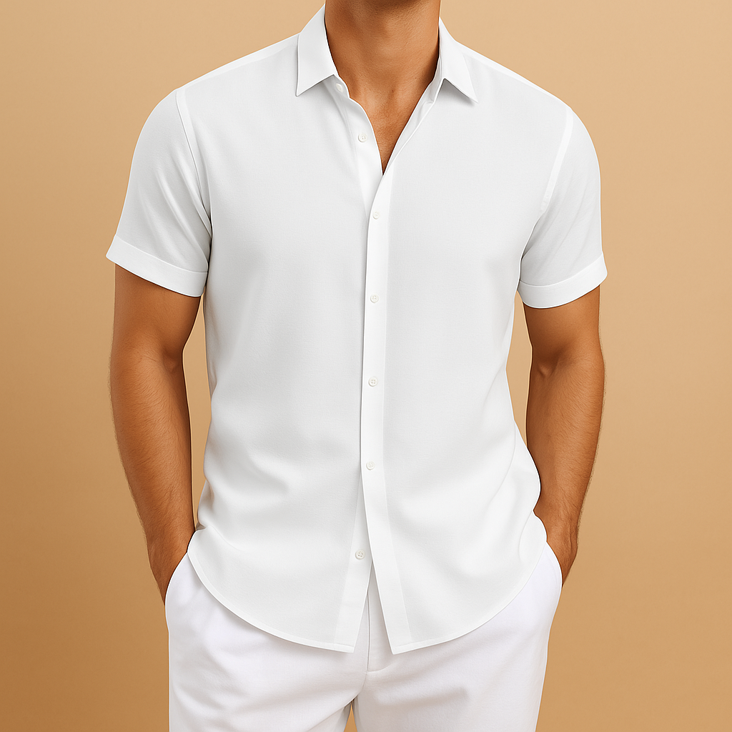 Modern casual shirt for men with tailored fit and classic design, perfect for casual days, weekends, and semi-formal occasions.