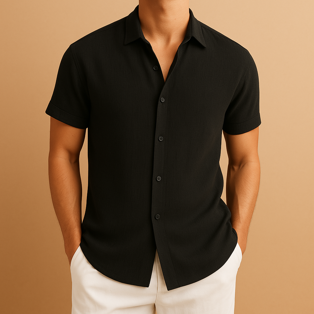 Modern casual shirt for men with tailored fit and classic design, perfect for casual days, weekends, and semi-formal occasions.