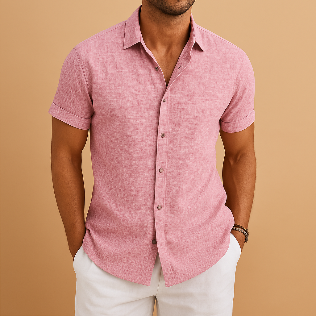 Modern casual shirt for men with tailored fit and classic design, perfect for casual days, weekends, and semi-formal occasions.