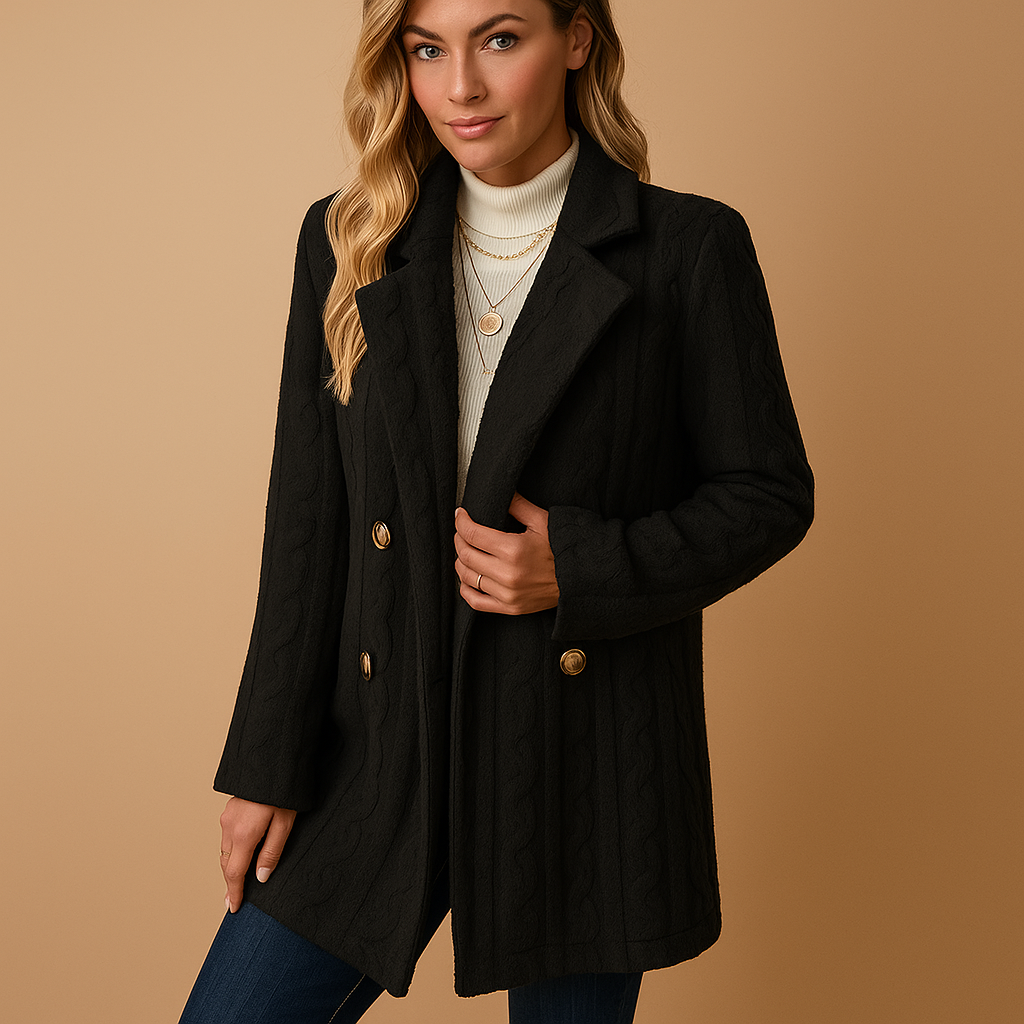 Women’s tailored winter coat with fitted silhouette and structured design, ideal for work, cold days and versatile winter outfits.