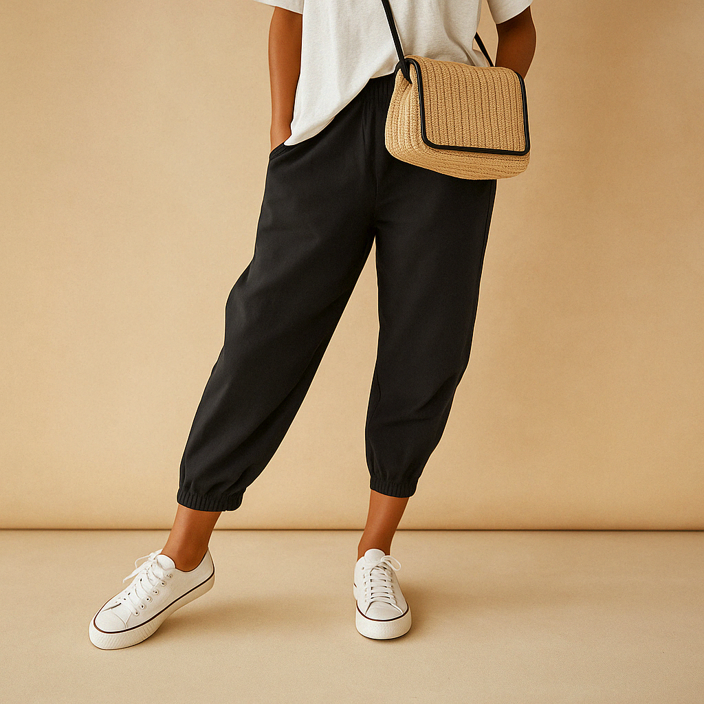 Women’s breathable wide leg pants with a loose airy fit, available in beige, white, green, blue, and black. Perfect for work, leisure, and warm days.