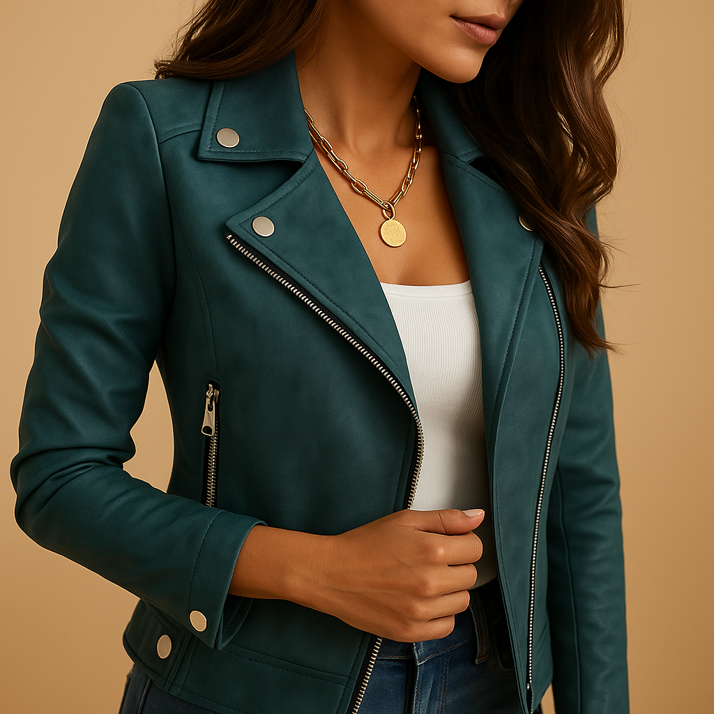 Women’s tailored jacket with breathable materials and subtle timeless detailing, ideal for work, casual, or evening outfits.