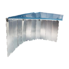 10-Panel Aluminum Patio Heater Heat Reflector Shield, Collapsible