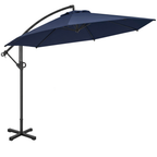 10 ft Offset Patio Umbrella with Tilt Adjustment and Cross Base
