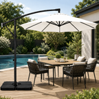 10ft Cantilever Patio Umbrella with 360° Rotation and Tilt Adjustment