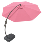 12 ft Round Cantilever Patio Umbrella with Wheeled Fillable Base
