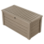 150 Gallon Resin Deck Storage Box Patio Storage Bench Outdoor System