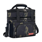 16L Insulated Lunch Bag with Two Compartments and Shoulder Strap