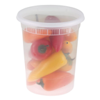 24 Pack Reusable Plastic Food Storage Containers with Snap-on Lids