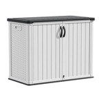 26 Cu Ft Outdoor Storage Cabinet Water-Resistant Lockable Resin