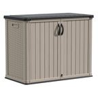 26 Cu Ft Outdoor Storage Cabinet Water-Resistant Lockable Resin