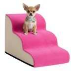 3-Step Pet Stairs for Small Dogs & Cats, Ramp for Sofa, Chair, or Bed