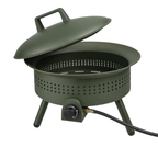 19-Inches Camping Propane Fire Pit with Cover and Flame Control