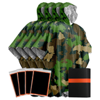 4-Pack Rain Poncho with Reflective Mylar Lining for All Season Use