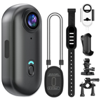 4K Mini Action Camera 128GB Water-Resistant Thumb POV Wearable Cam