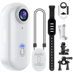 4K Mini Action Camera 128GB Water-Resistant Thumb POV Wearable Cam