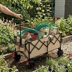 500 lb Folding Wagon Cart Alloy Steel Frame Transport Utility Unit