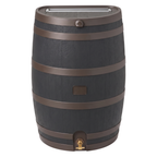 50 Gallon Rain Barrel with Brass Spigot Flat Back Water Tank