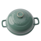 6 Quart Enameled Cast Iron Bread Oven with Dome Lid for Baking