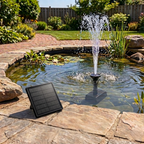 Solar Bird Bath Fountain Pump Kit with 5 Nozzles and 4ft Tubing