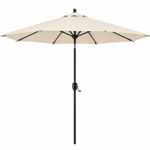9 ft Patio Table Umbrella With Crank Tilt, 8 Ribs And UV Canopy