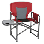 Foldable Aluminum Camping Chair with Side Table, 400 lb Rating