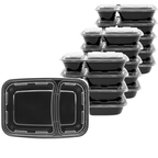 Stackable Food Storage Containers with Snap-Seal Lids for Meal Prep