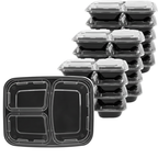 Stackable Food Storage Containers with Snap-Seal Lids for Meal Prep