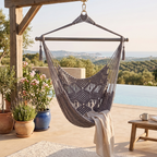 Cotton Rope Hammock Chair With 40 Inch Hardwood Spreader Bar